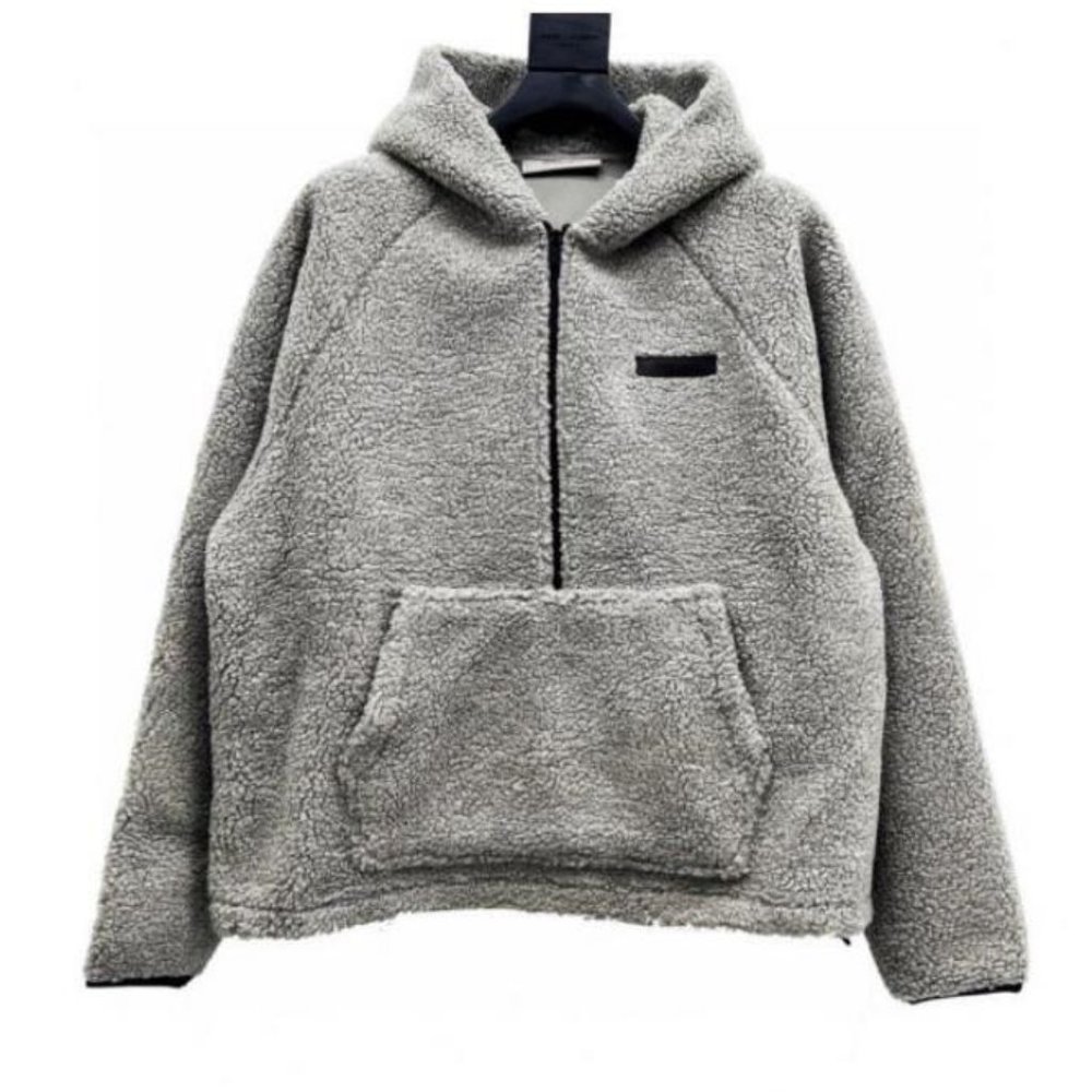 Fear Of God double Wire Essentials Half zipper Cashmere coat